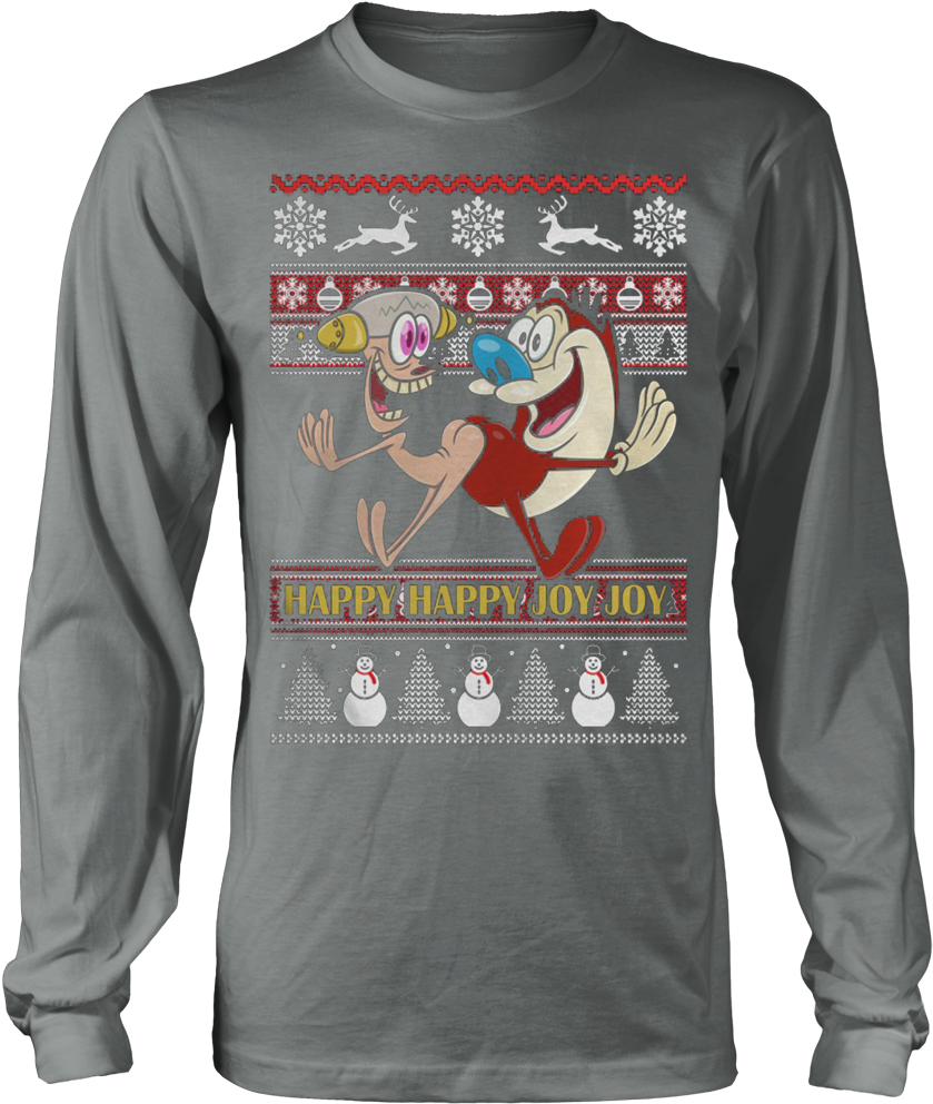 Ugly Christmas Sweatshirt Ren Stimpy - Person's A Person No Matter How Small Shirt (1000x1000), Png Download