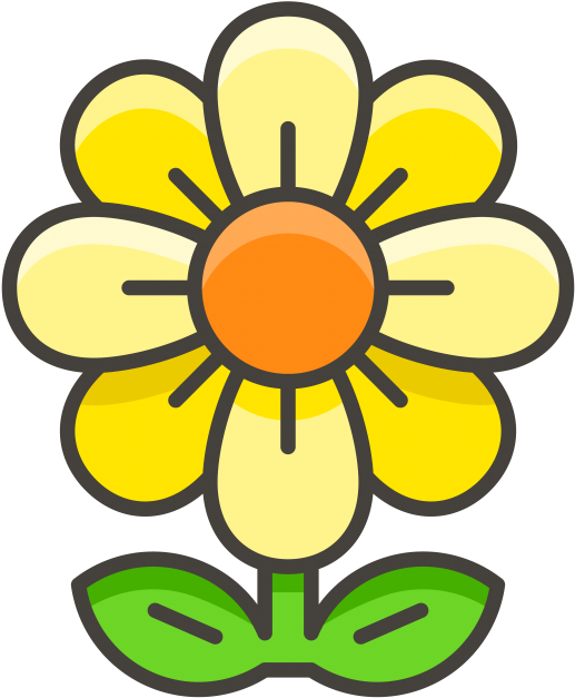 Blossom Emoji Icon - Smiley Daisy (866x650), Png Download