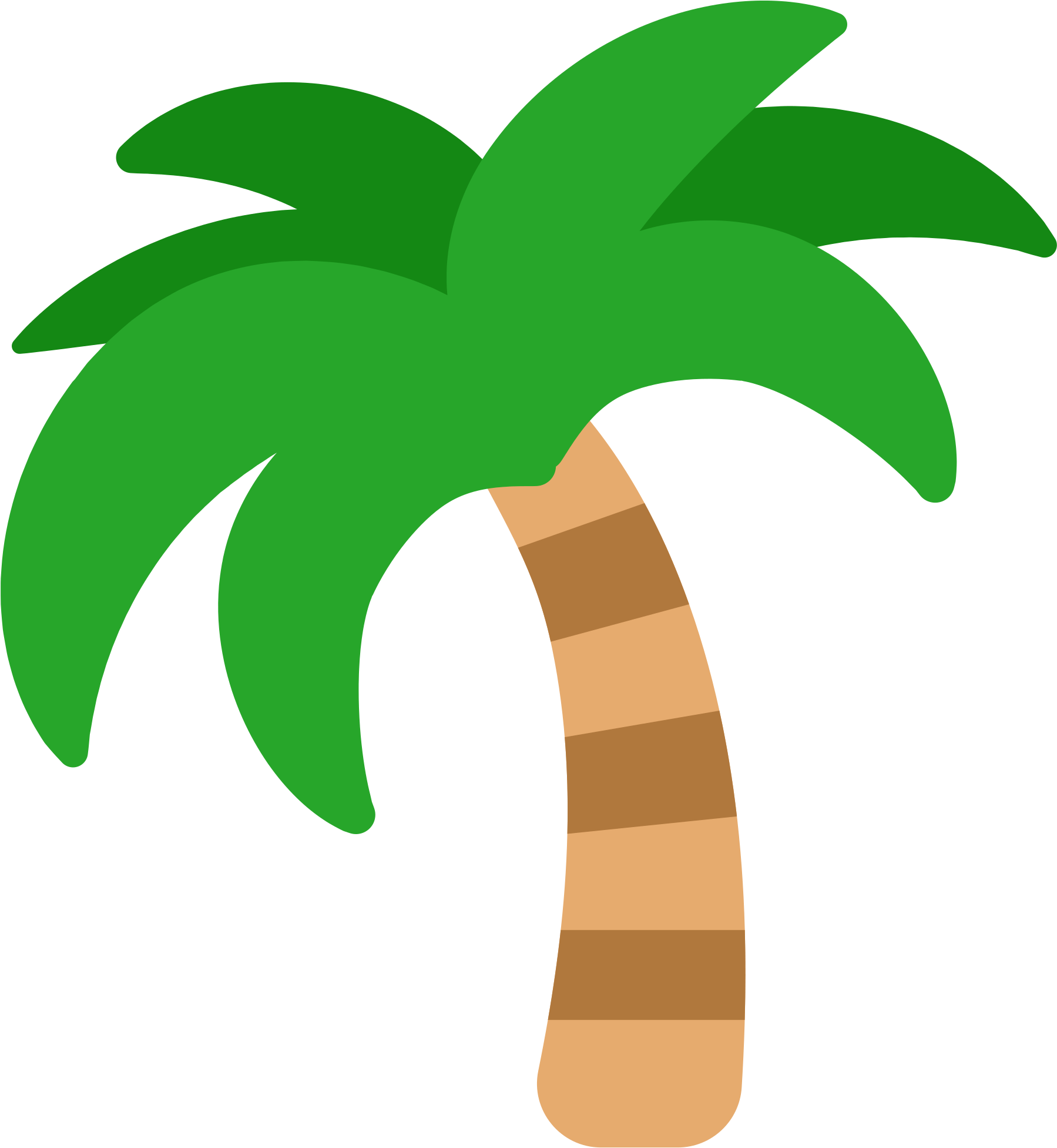 19 Emoji Clip Black And White Plant Huge Freebie For - Clip Art Transparent Palm Tree (2000x2000), Png Download