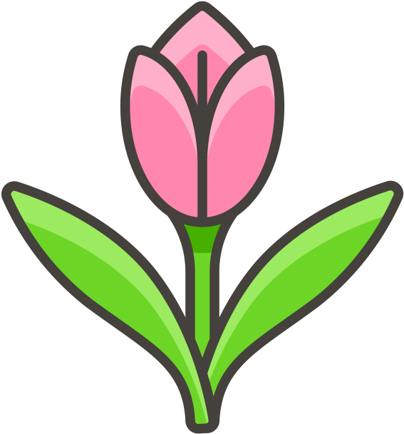 Tulip Emoji Icon - Emojis De Plantas (866x650), Png Download