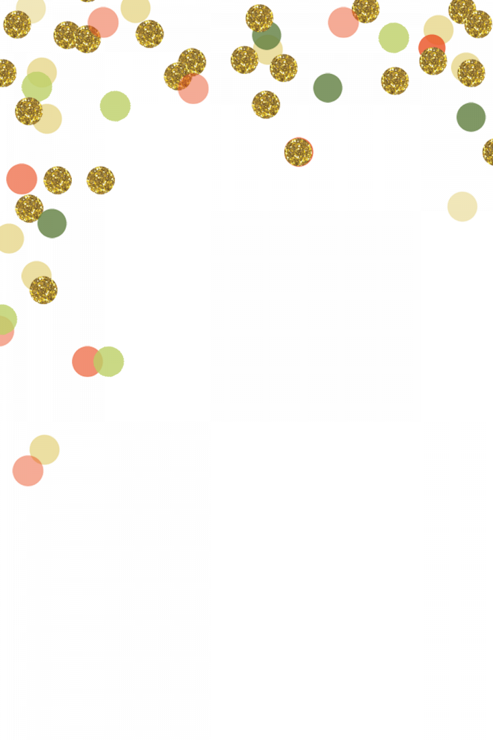 1600x1000px Gold Dot Wallpaper - Confetti In Png Golden (720x1080), Png Download
