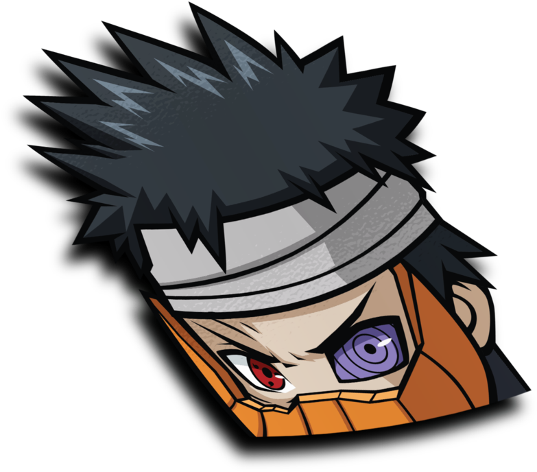 Akatsuki Obito Peeker Sticker - Cartoon (1280x1280), Png Download