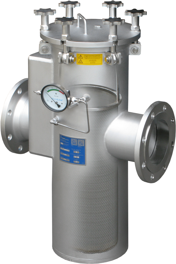 High Flow Mesh Filter Sf 0 - Inline Basket Filter (657x1019), Png Download