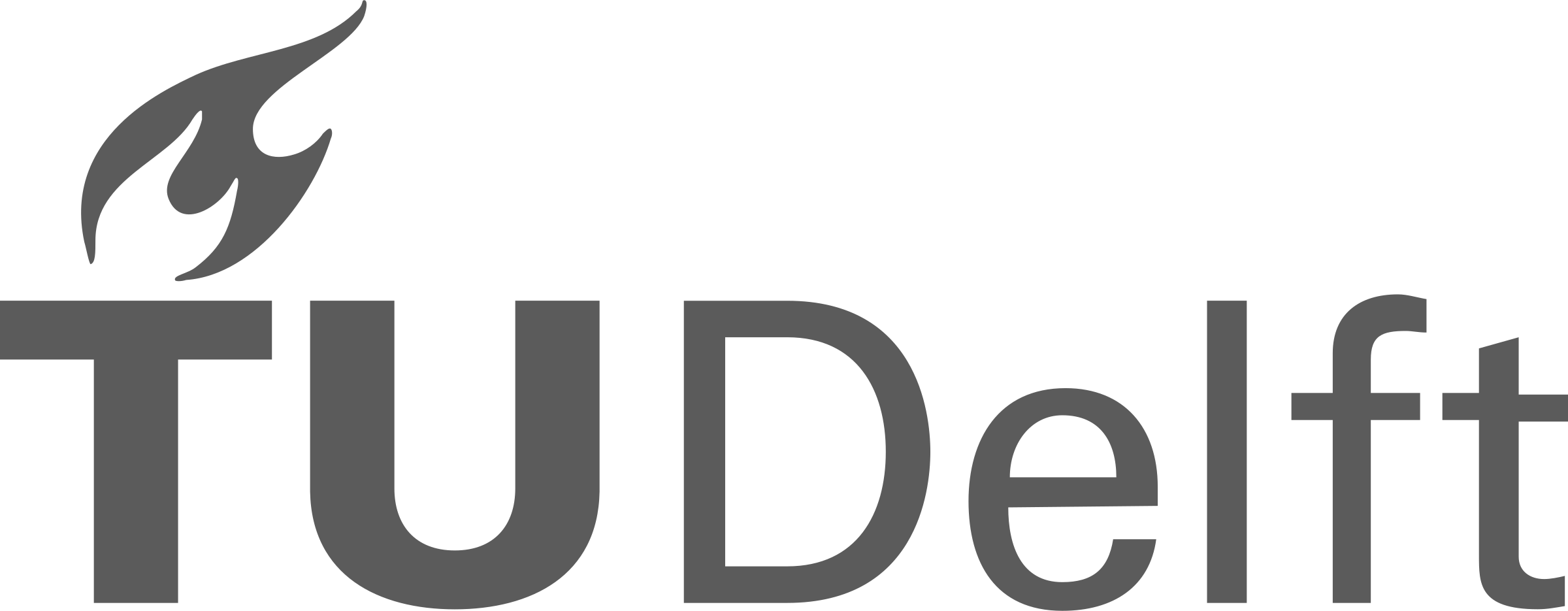 Tu Delft Logo Png Transparent - Tu Delft Logo Svg (2400x935), Png Download