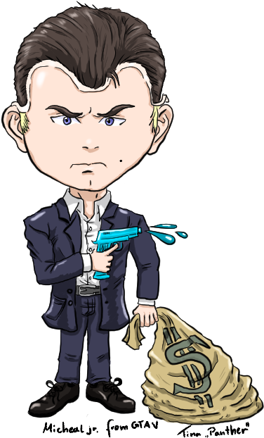 Gtav Child Michael De Santa By Tinapanther - Cartoon (459x699), Png Download