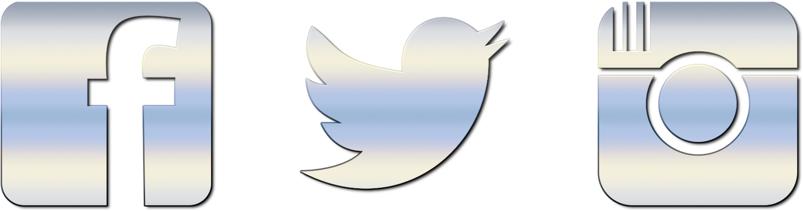 Free Instagram Twitter Facebook Icons - Emblem (1600x454), Png Download