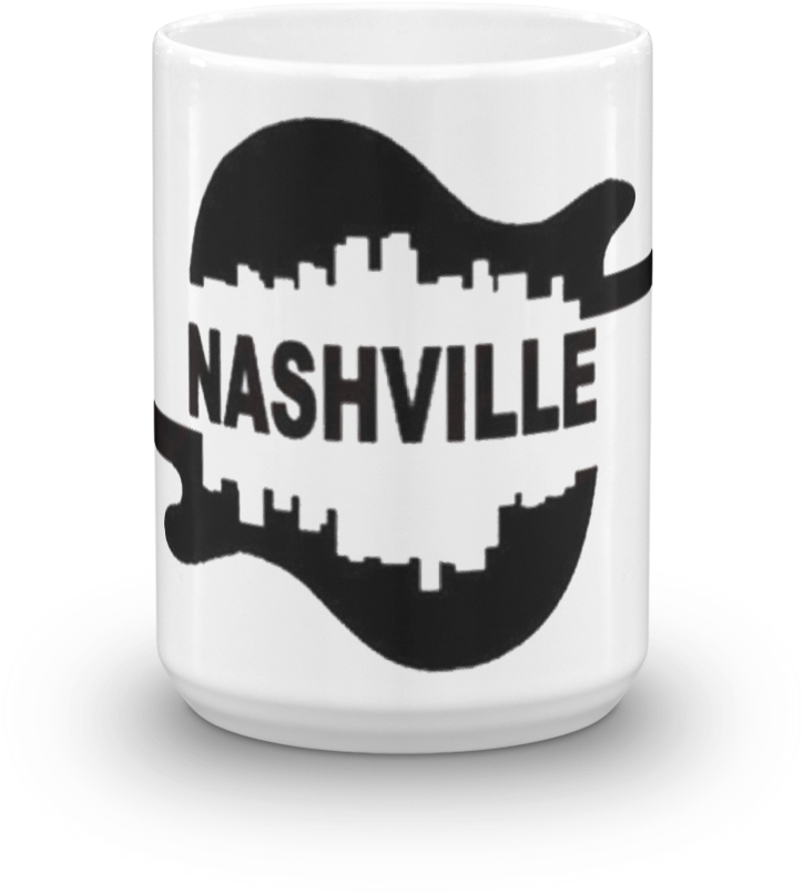 Nashville Guitar Logo Mug - Logo Gitar Keren (1000x1000), Png Download