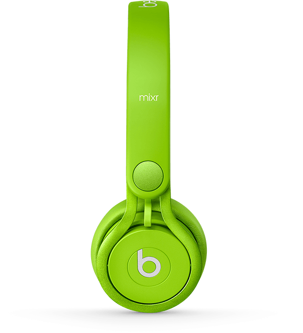 Green Dj Headphones - Beats Mixr Green Headphones (1000x700), Png Download