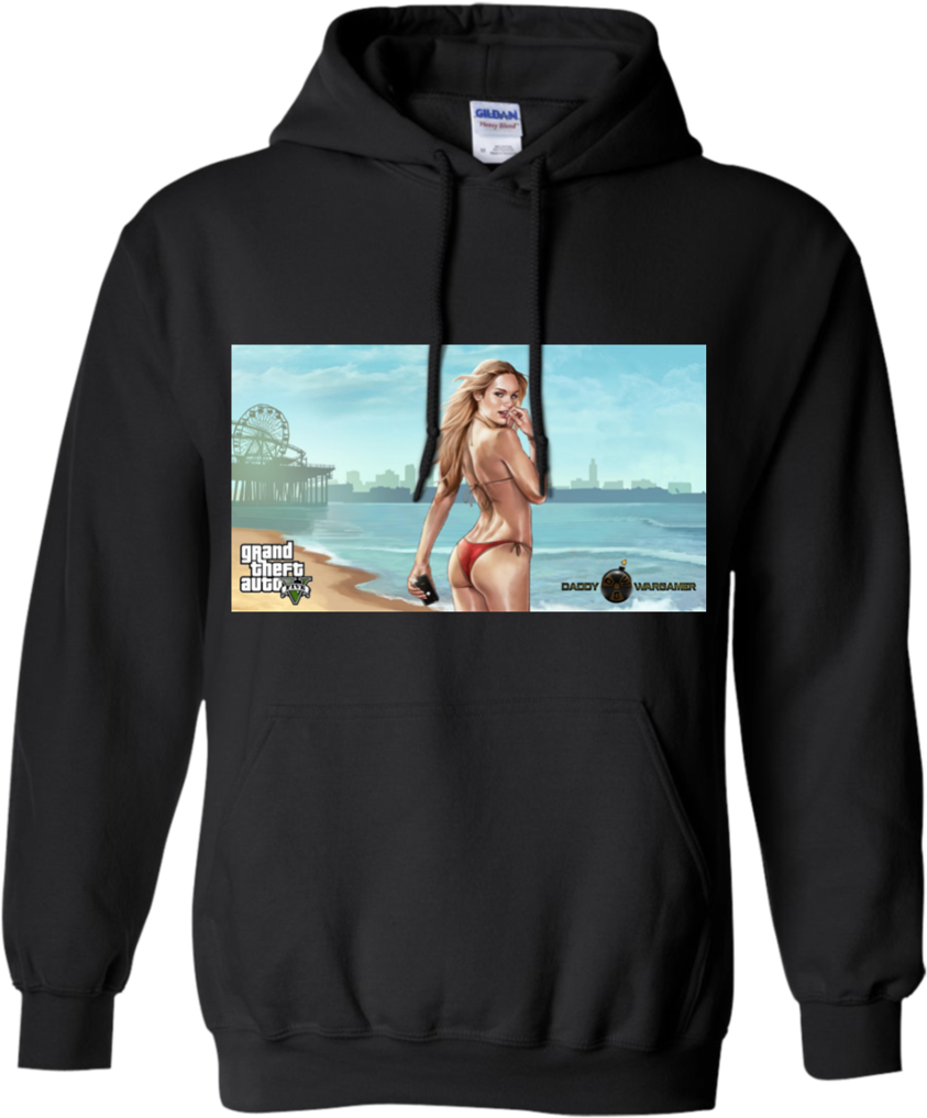 Gta V Boardwalk Pullover Hoodie Gta V Boardwalk Pullover - Black Sniper Gang Hoodie (1024x1024), Png Download