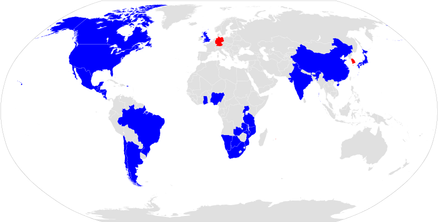 Walmart International Locations - Walmart World Map (863x443), Png Download