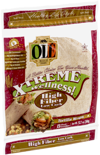 Ole Mexican Foods Xtreme Wellness Tortilla Wraps High - Ole Xtreme Wellness Wraps (600x600), Png Download