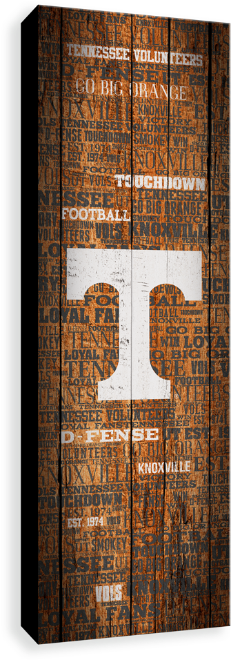 Tennessee Volunteers Typography On Wood - Home Door (1000x1000), Png Download
