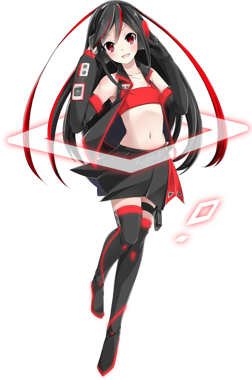 The Sega Hard Girls Renders From The Kaden Shoujo Crossover - Anime (509x767), Png Download