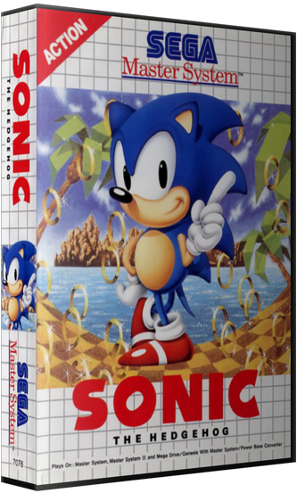 Sega Master System 3d Box Pack - Sonic The Hedgehog Capa (600x600), Png Download