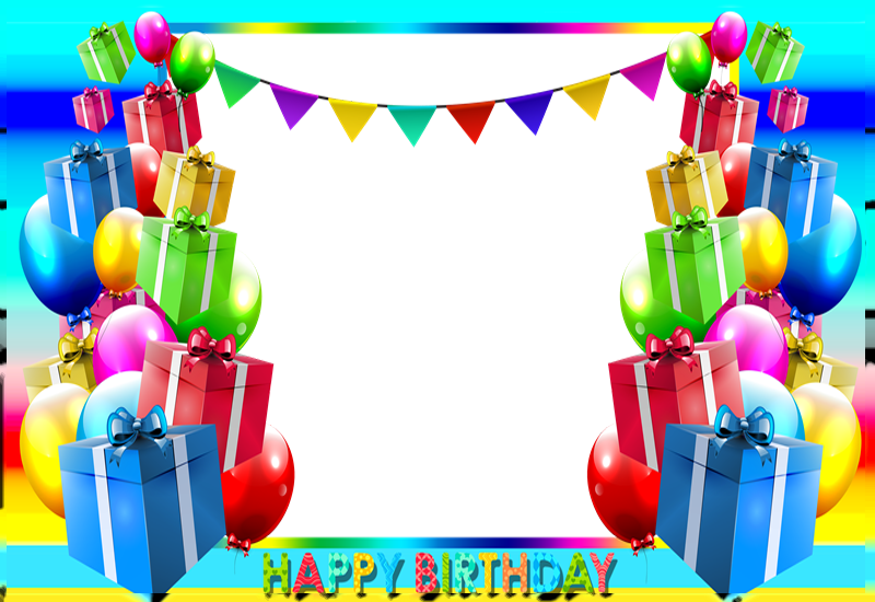 Colección De Gifs ® - Frame Happy Birthday Png (800x550), Png Download