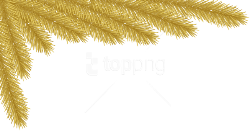Free Png Christmas Gold Pine Corner Png Images Transparent - Clip Art Corners Free Christmas (850x455), Png Download