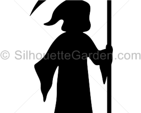 Grim Reaper Clipart Necromancer - Silhouette (640x480), Png Download