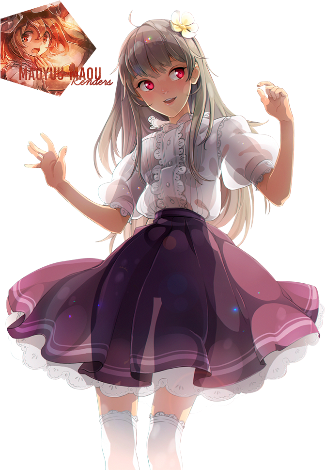 Credit For The Author Of Image - Anime Police Girl Render (712x1100), Png Download