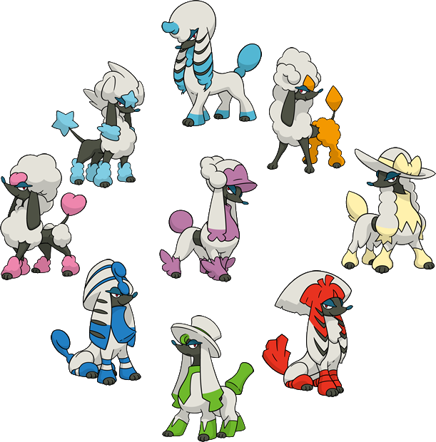 There Are Just So Many Hairstyles - Furfrou Pokemon (611x620), Png Download