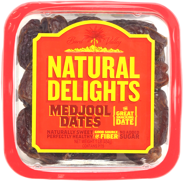 Picture Of Bard Valley Natural Medjool Dates 454g - Natural Delights Medjool Dates (800x794), Png Download