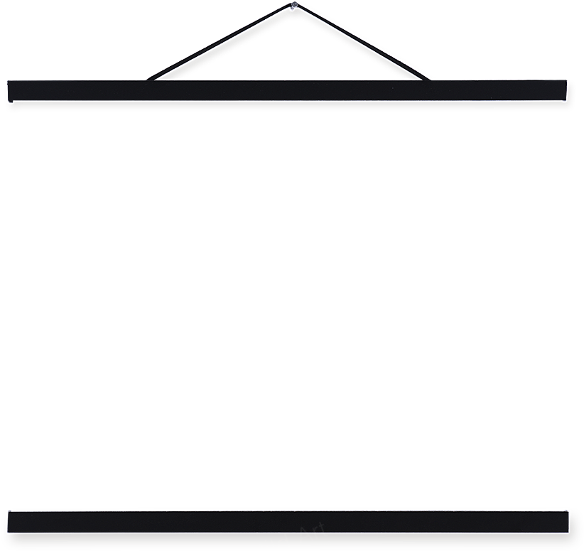 Magnet Poster Hanger Black 4 3 Frame - Triangle (1000x1000), Png Download