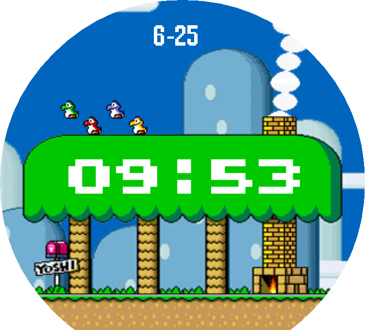 Yoshi's House Watch Face Preview (752x680), Png Download