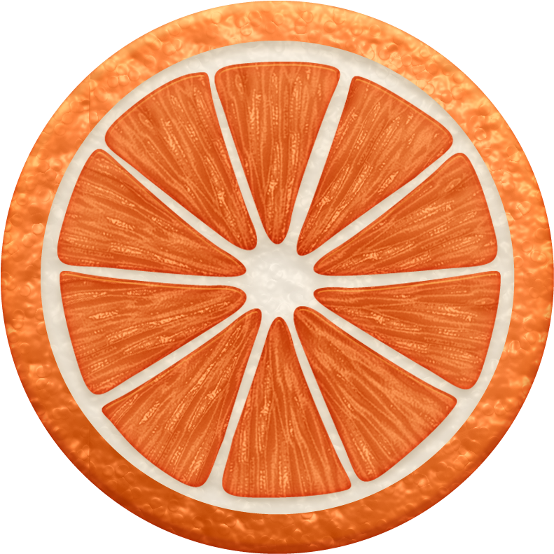 Orange Clipart Cupcakes - Orange (800x800), Png Download