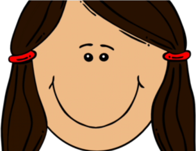 Dark Hair Clipart Brunette Hair - Boys And Girls Face (640x480), Png Download