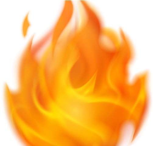 Flame Clipart Real Flame - Transparent Background Flame Png (640x480), Png Download