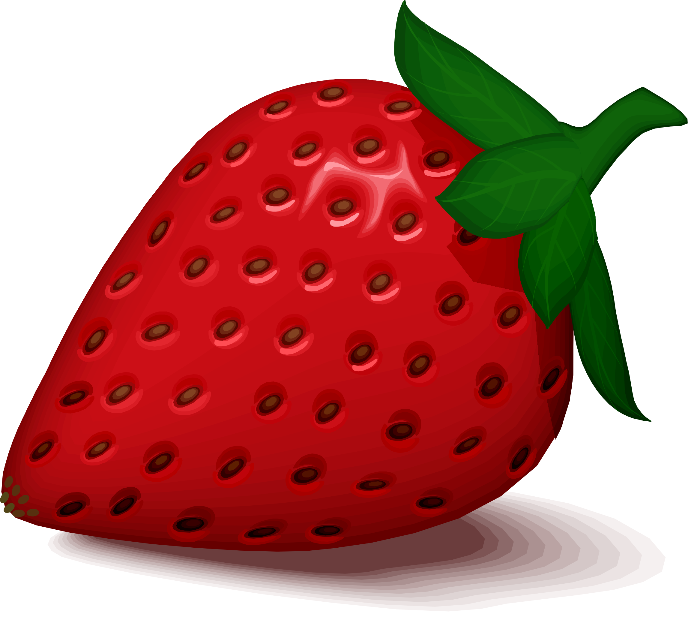 1511900740 Clip Art Strawberry - Clip Art Red Strawberry (2304x2056), Png Download