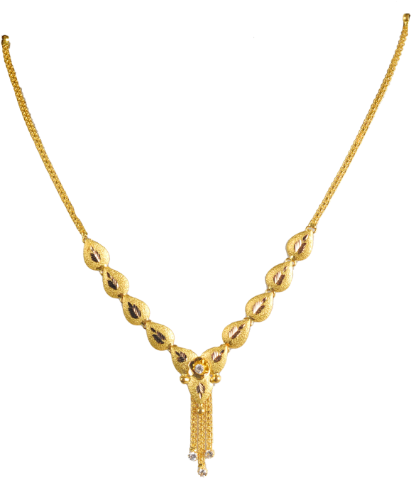 Kerala Design Gold Necklace - Necklace (651x700), Png Download