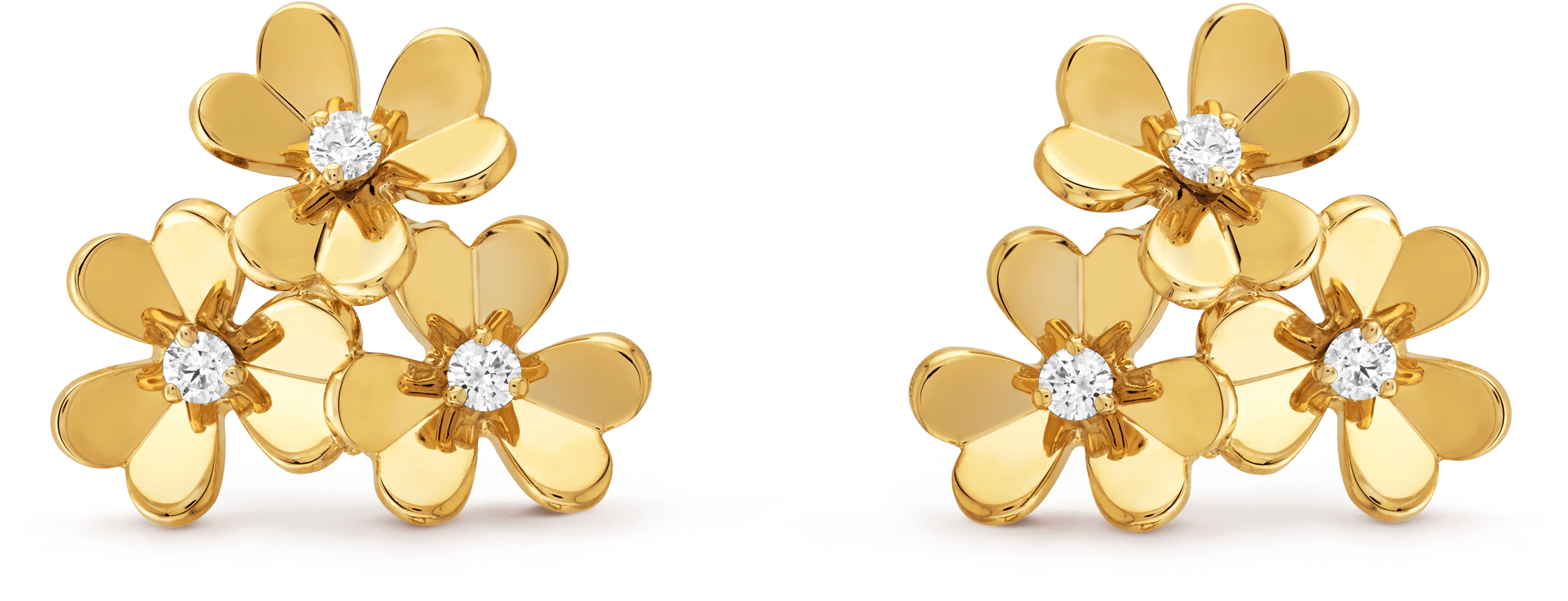 Frivole Earrings, 3 Flowers, Mini Model (3000x3000), Png Download