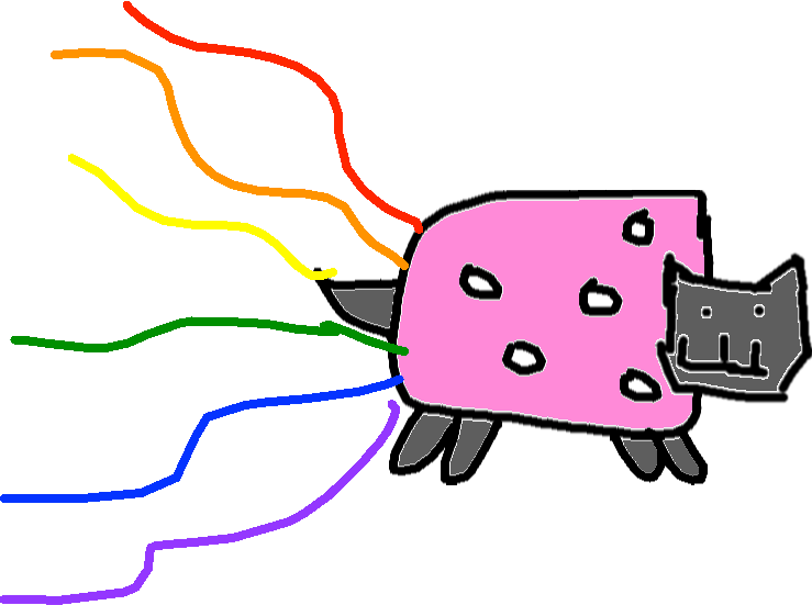 Drawing Copy Copy Png Png Clipart Mlg Nyan (739x551), Png Download