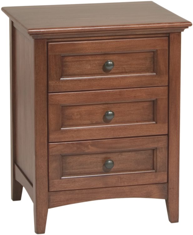 Mckenzie 3‑drawer Nightstand - Narrow Three Drawer Dresser (750x750), Png Download