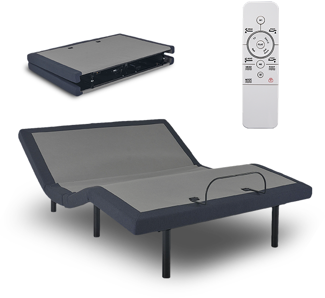 Nu400 Fold-able Adjustable Bed - Bed Frame (672x672), Png Download