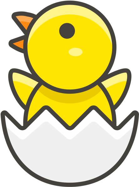 Hatching Chick Emoji Icon - Chick Icon (866x650), Png Download