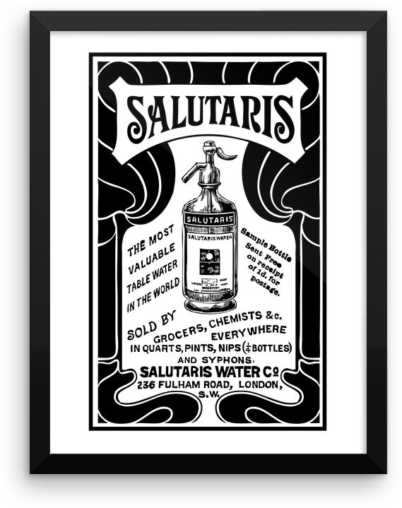Salutaris Vintage Poster - Illustration (1000x1000), Png Download