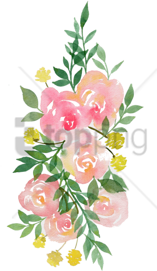 Free Png Transparent Watercolor Flowers Png Image With - Pink Watercolor Flowers Png (480x661), Png Download
