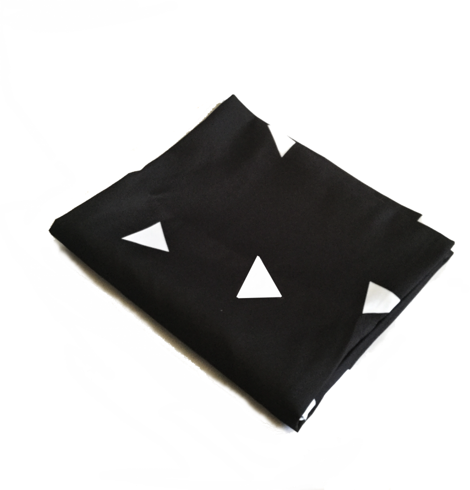 Lençol De Cama Triângulos Preto / Branco - Triangle (1000x1000), Png Download