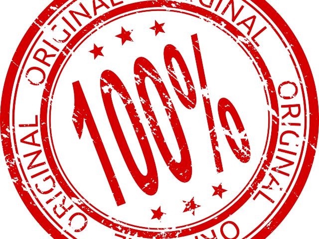Original Stamp Clipart Approval - 100 Percent Original Stamp (640x480), Png Download