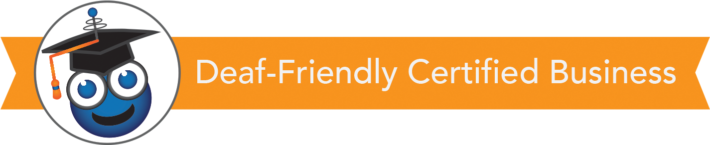 Deaffriendly Certified Deaf Friendly Business Logo - Deaf Friendly Certified (1531x344), Png Download