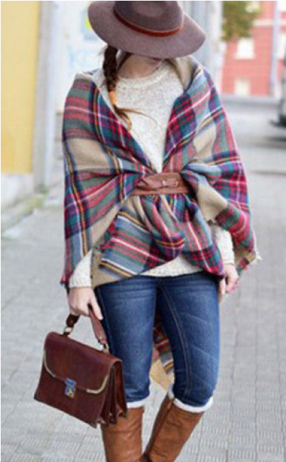 Outfit Bufanda Con Cinturón (650x650), Png Download