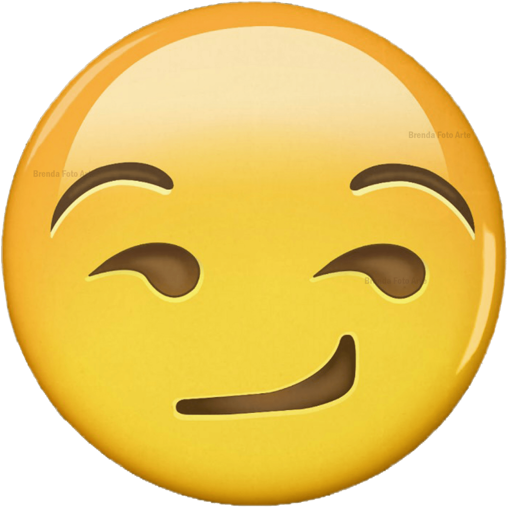 Emoji Amarillo Pervertido 7u7 Whatsapp - Smug Emoticon (1916x1914), Png Download