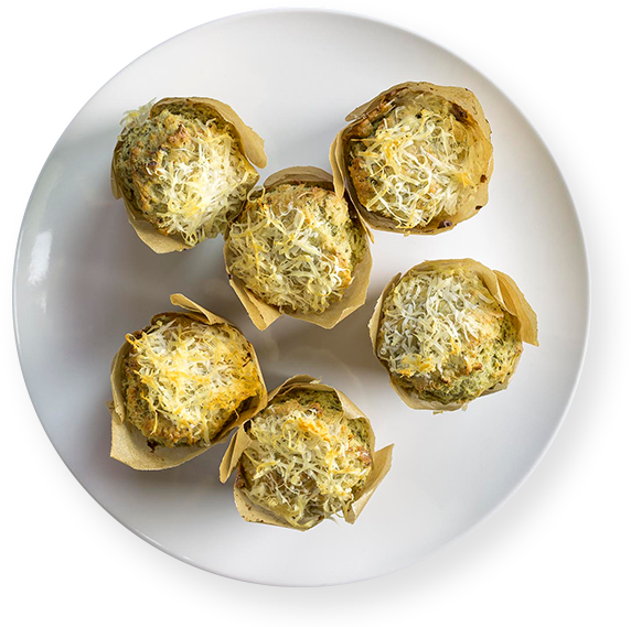 Parmesanartichokemuffins Plate - Takoyaki (600x600), Png Download