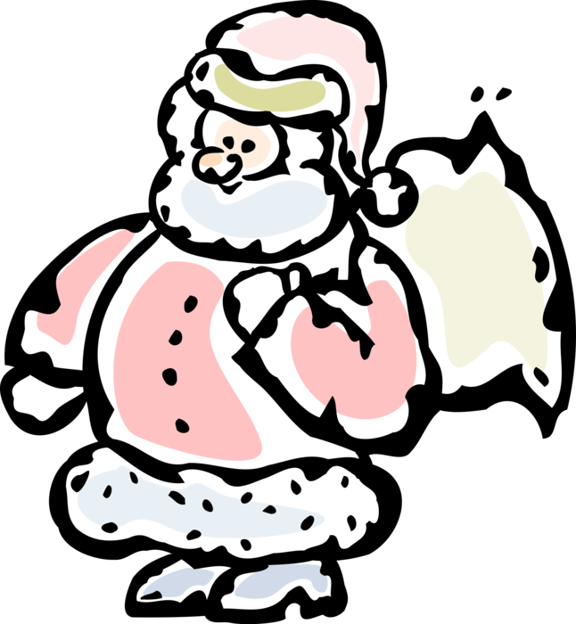 Vector Illustration Of Santa Claus, Saint Nicholas, (646x700), Png Download