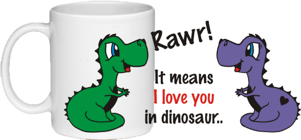 It Means I Love You In Dinosaur - Capellimania (600x600), Png Download