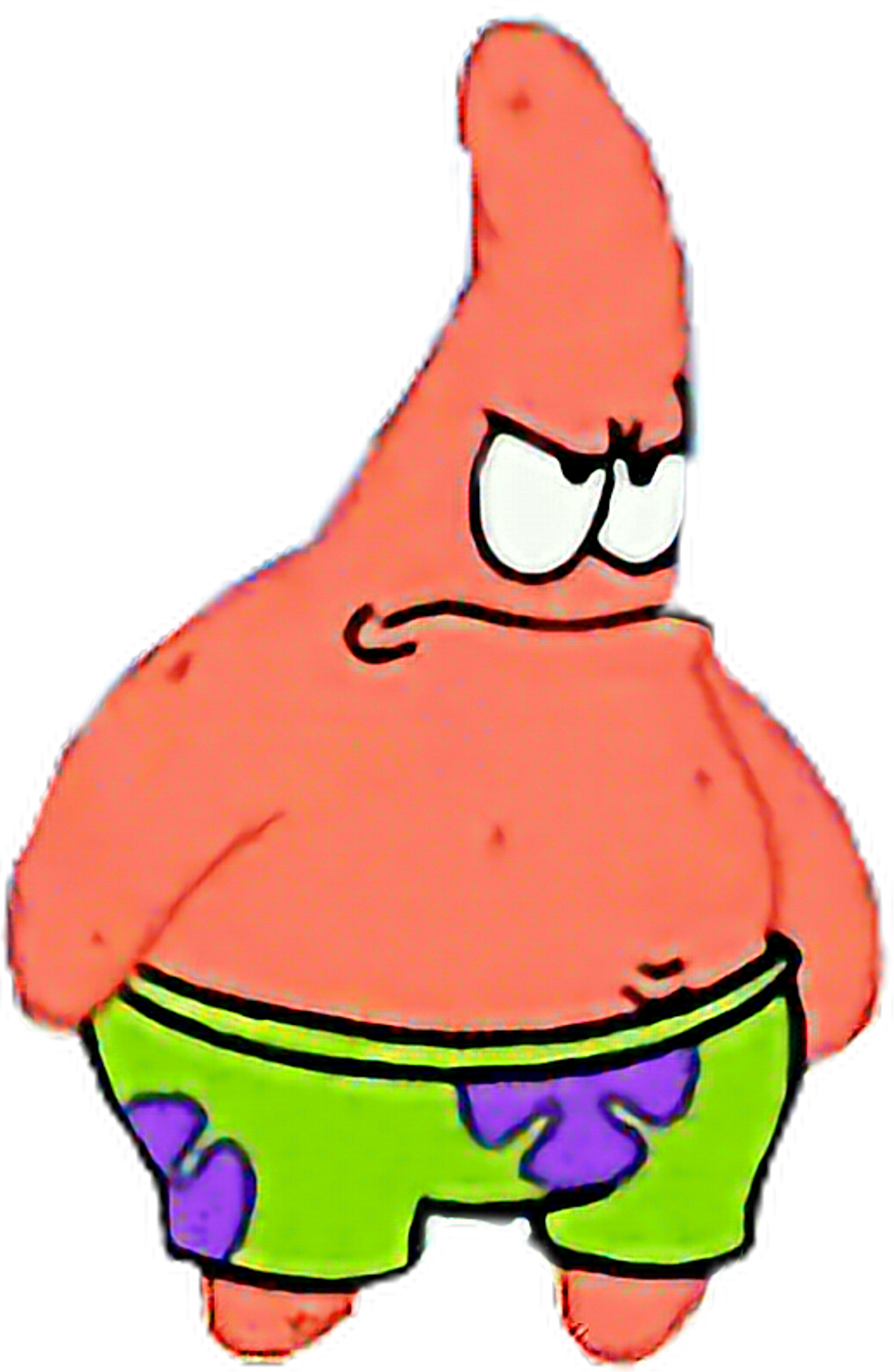 Bobesponja Sticker - Cant See My Forehead Patrick (1024x1572), Png Download