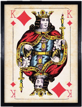 Vintage Playing Cards Originating From Germany (615x697), Png Download