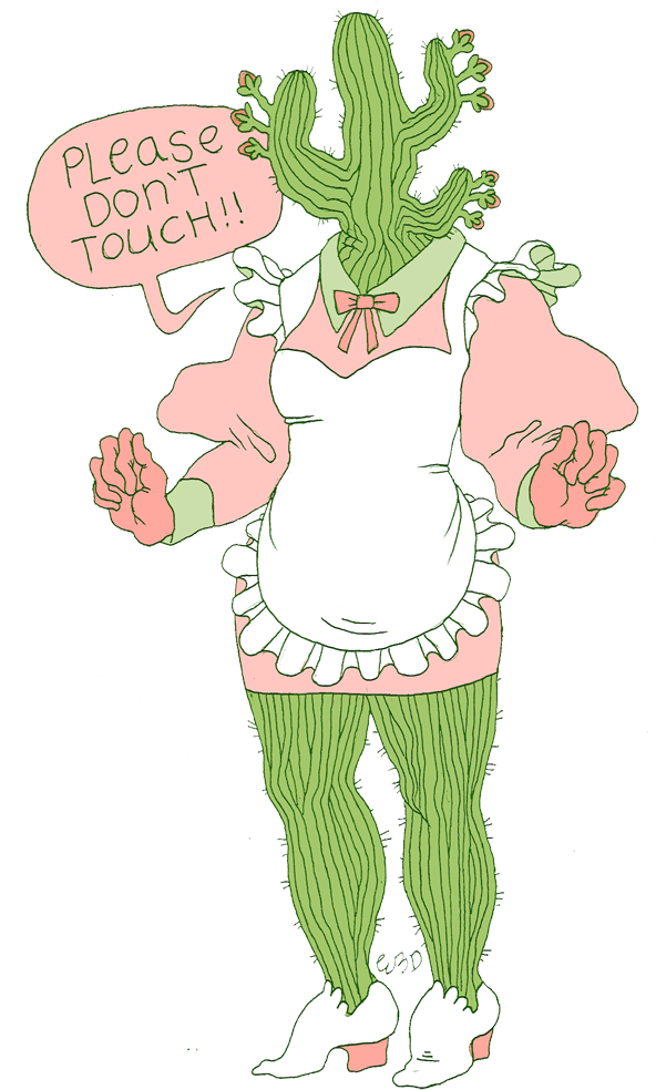 Cactus Monster Girl - Cartoon (604x1018), Png Download
