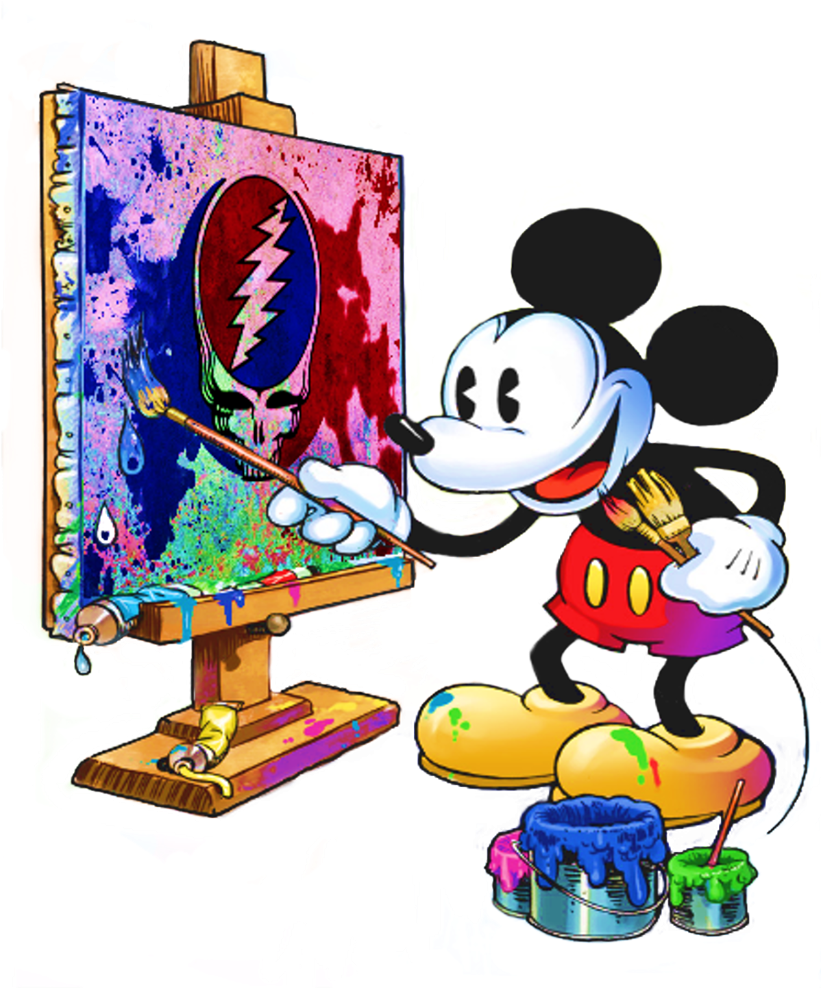 Grateful Dead, Stationeries, Drawstring Bags, Pencil - Disney Comic With Mickey Mouse (1199x1599), Png Download